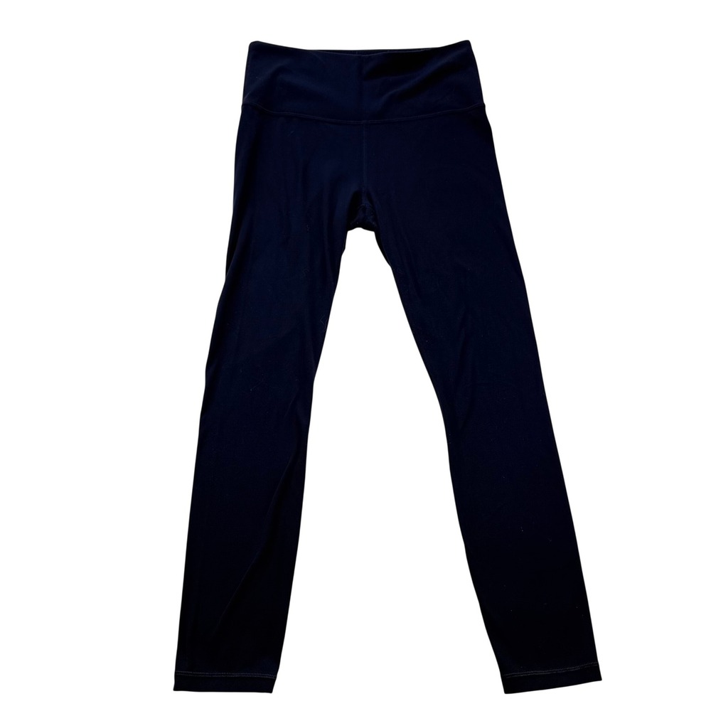 Athleta Navy Blue High Waisted Elation 7/8 Tights Leggings Yoga Pants Womens S